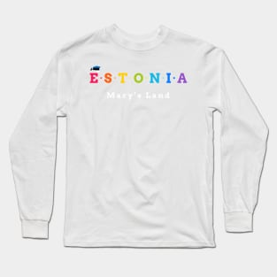 Estonia, Mary’s Land (Flag Version) Long Sleeve T-Shirt